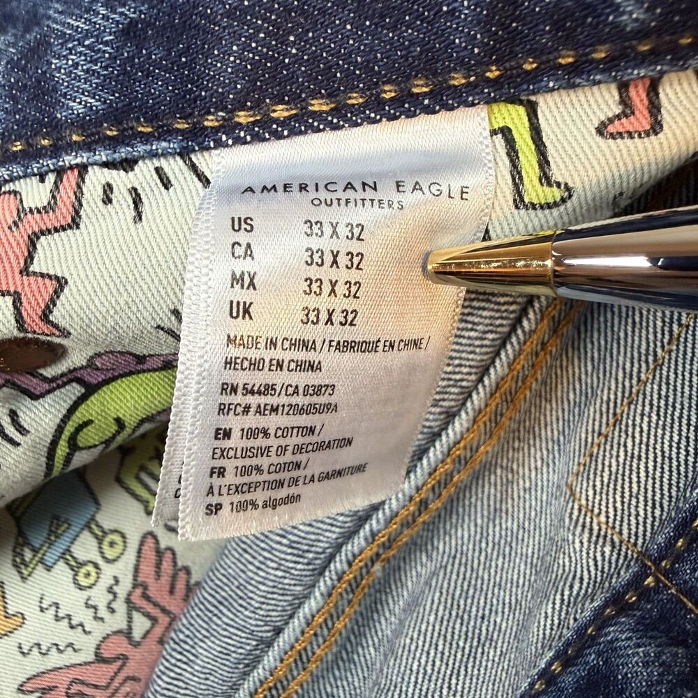 American Eagle Keith Haring Patchwork Distressed … - image 5